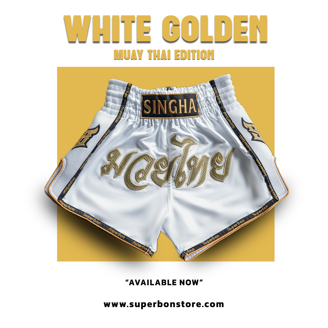 SINGHA スーパーボン ムエタイキックパンツ MUAY THAI SHORTS ~ Superbon Muay thai Equipment. Worldwide delivery